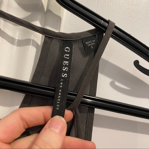 Silky light Guess tank top in Grey. Like new lightly worn - Picture 3 of 5